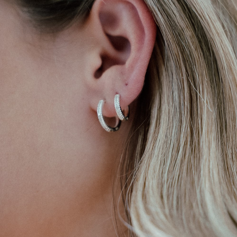 עגילי מלו כסף 925 S