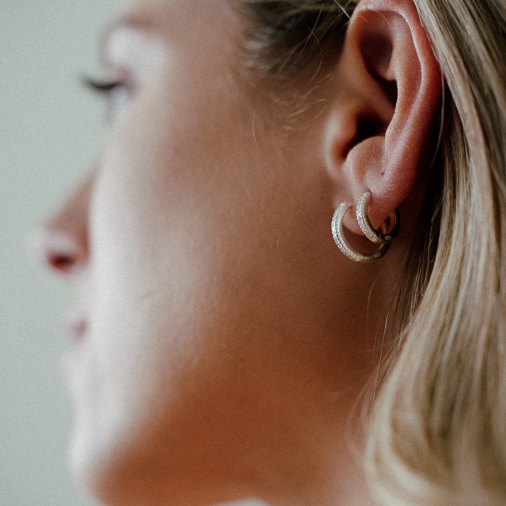 עגילי מלו כסף 925 S