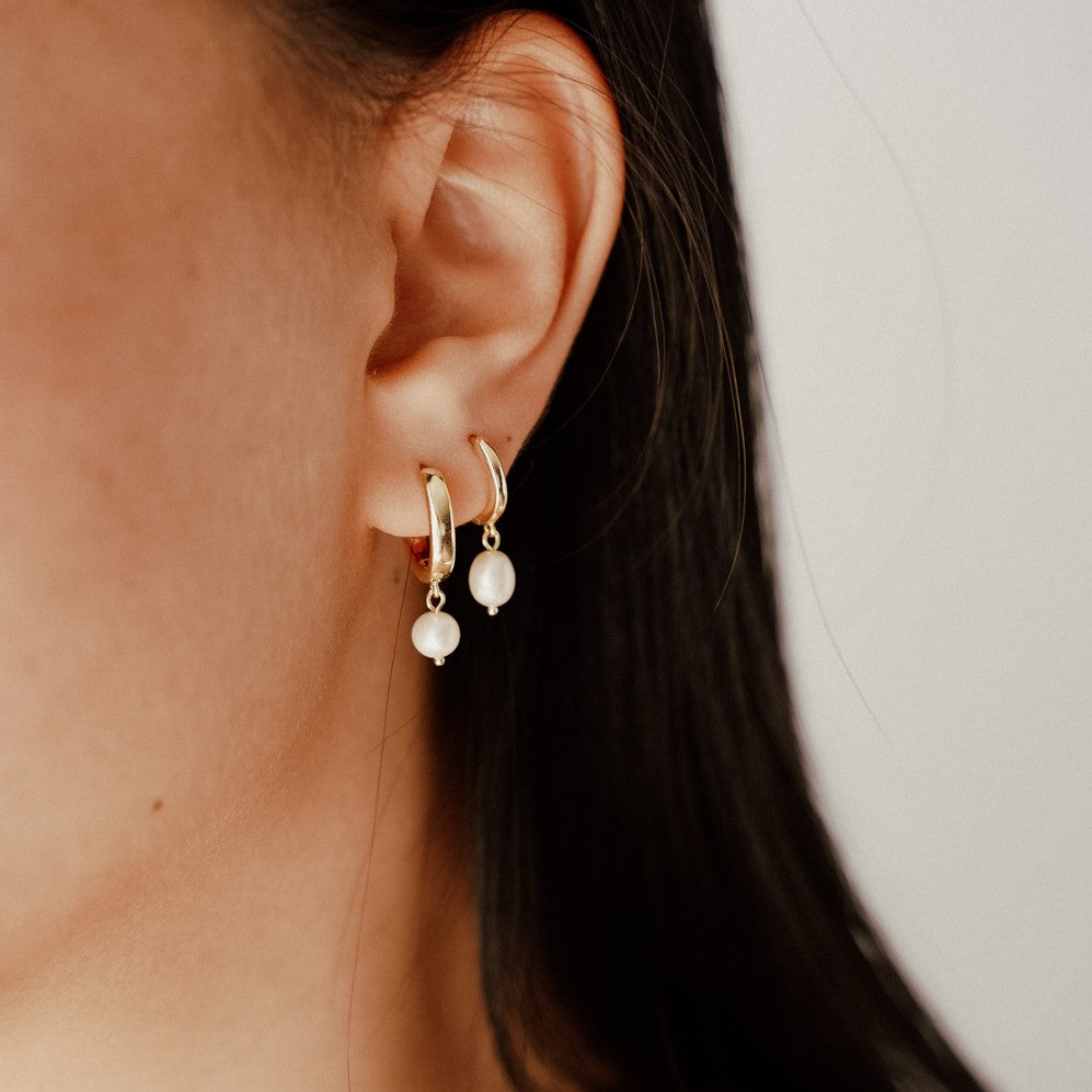 עגילי גאיה ציפוי זהב