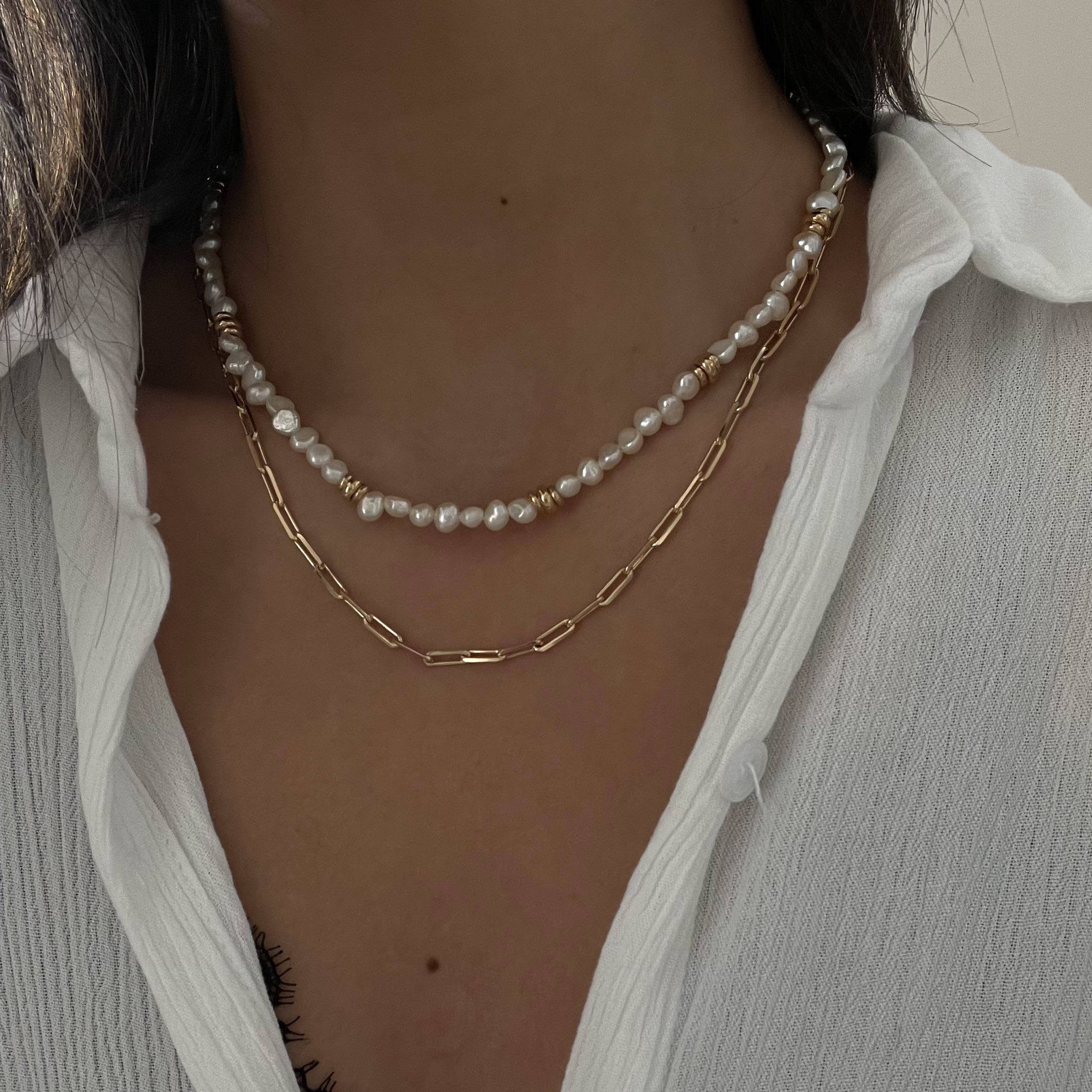 שרשרת זואי ציפוי זהב