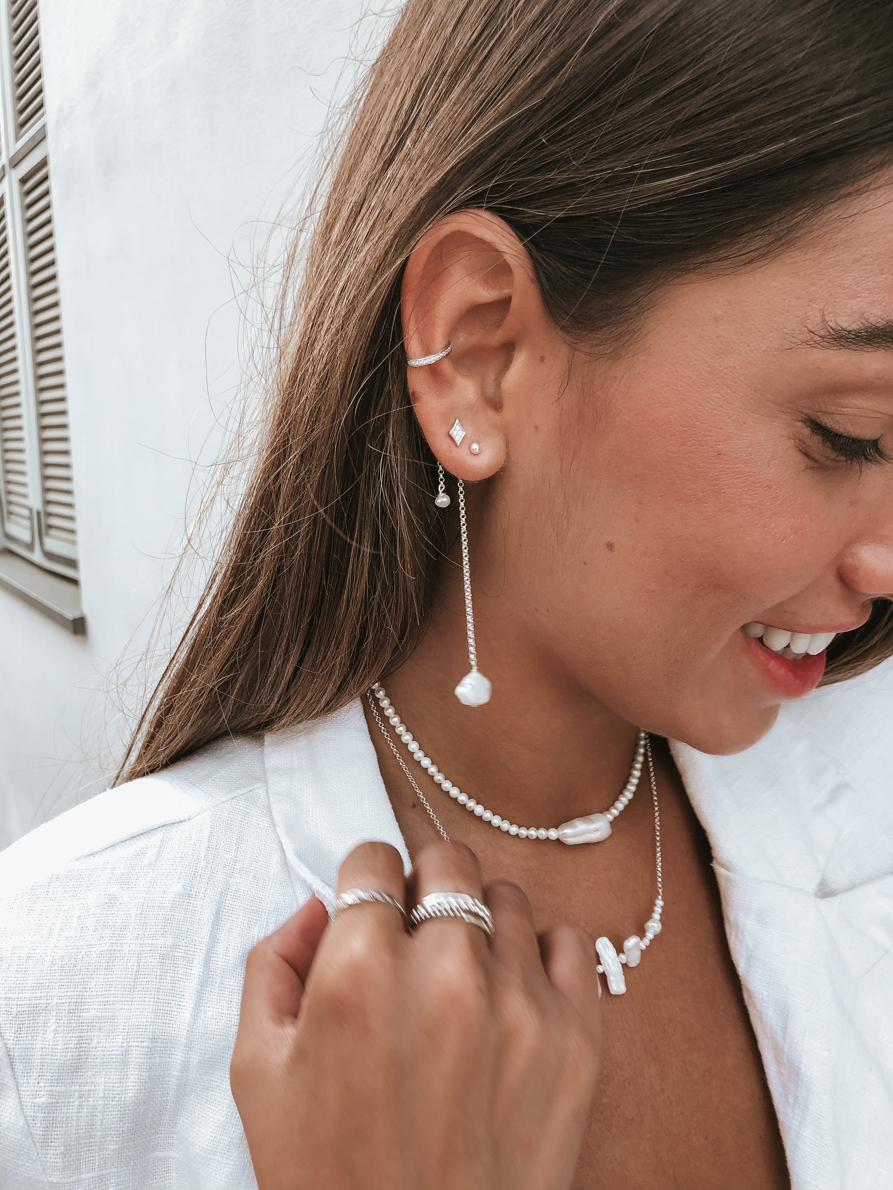 עגילי לידיה כסף 925