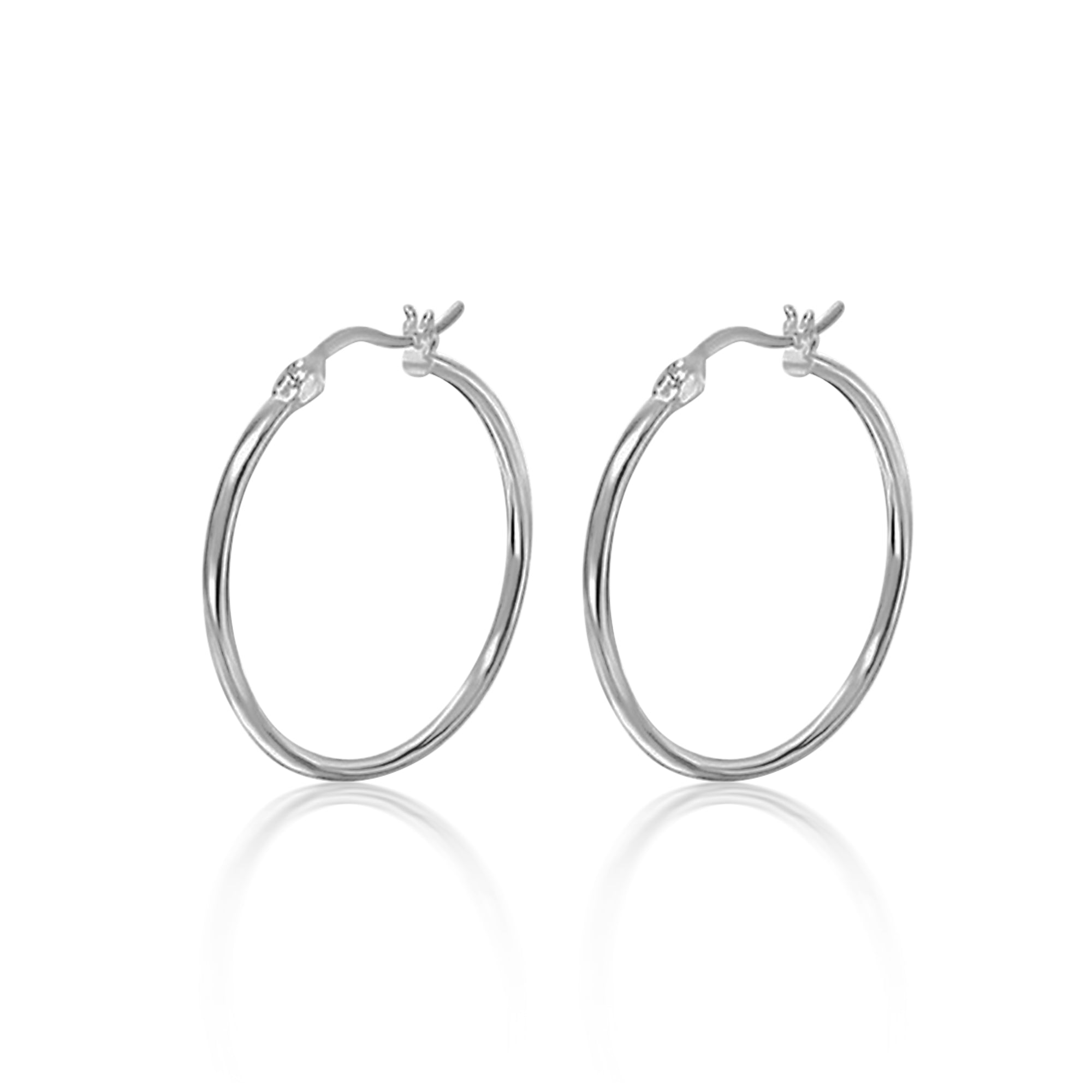 עגילי חישוק רומי (L) כסף 925