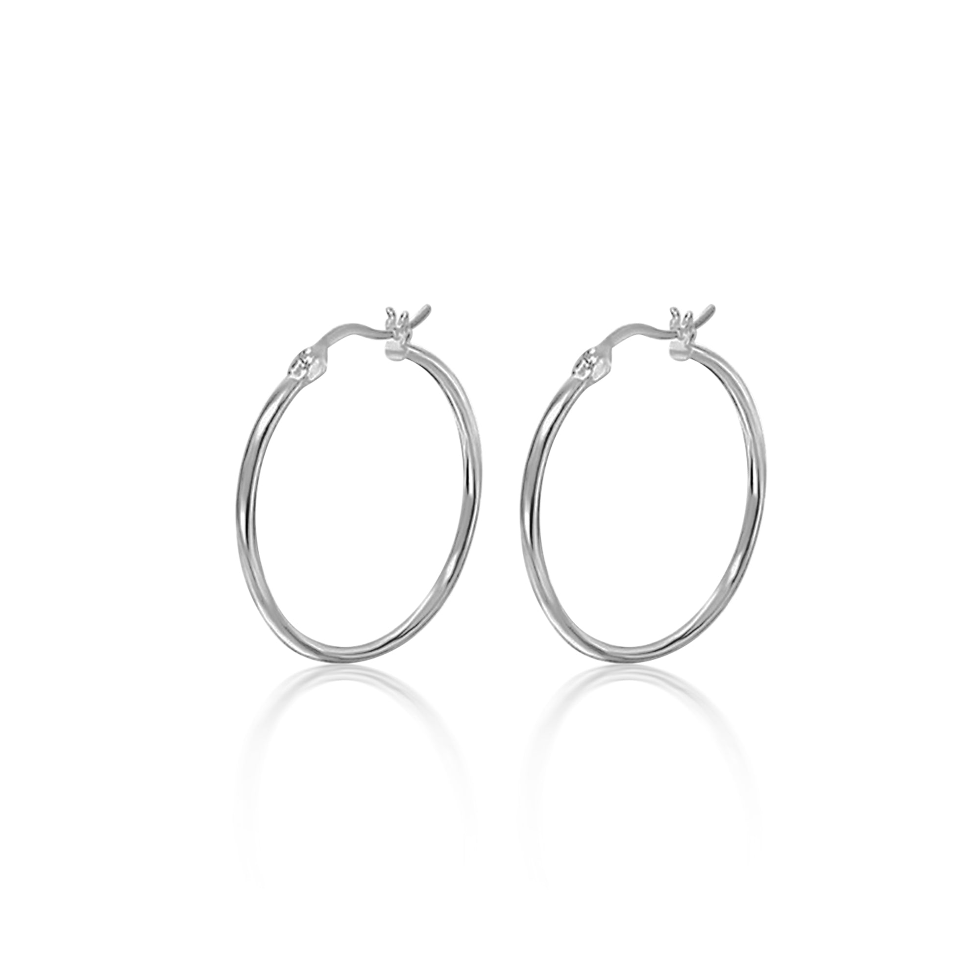 עגילי חישוק רומי (M) כסף 925