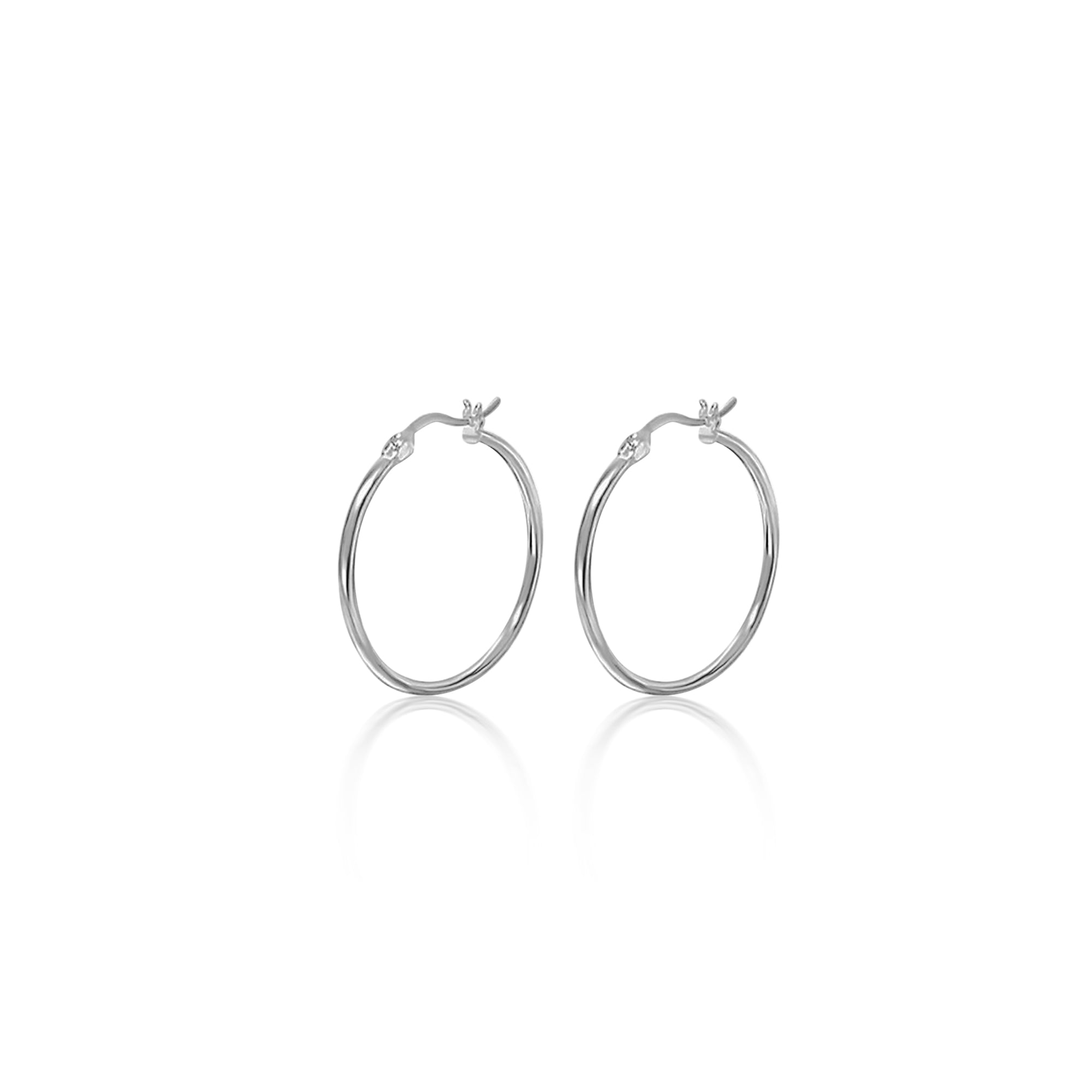 עגילי חישוק רומי (S) כסף 925