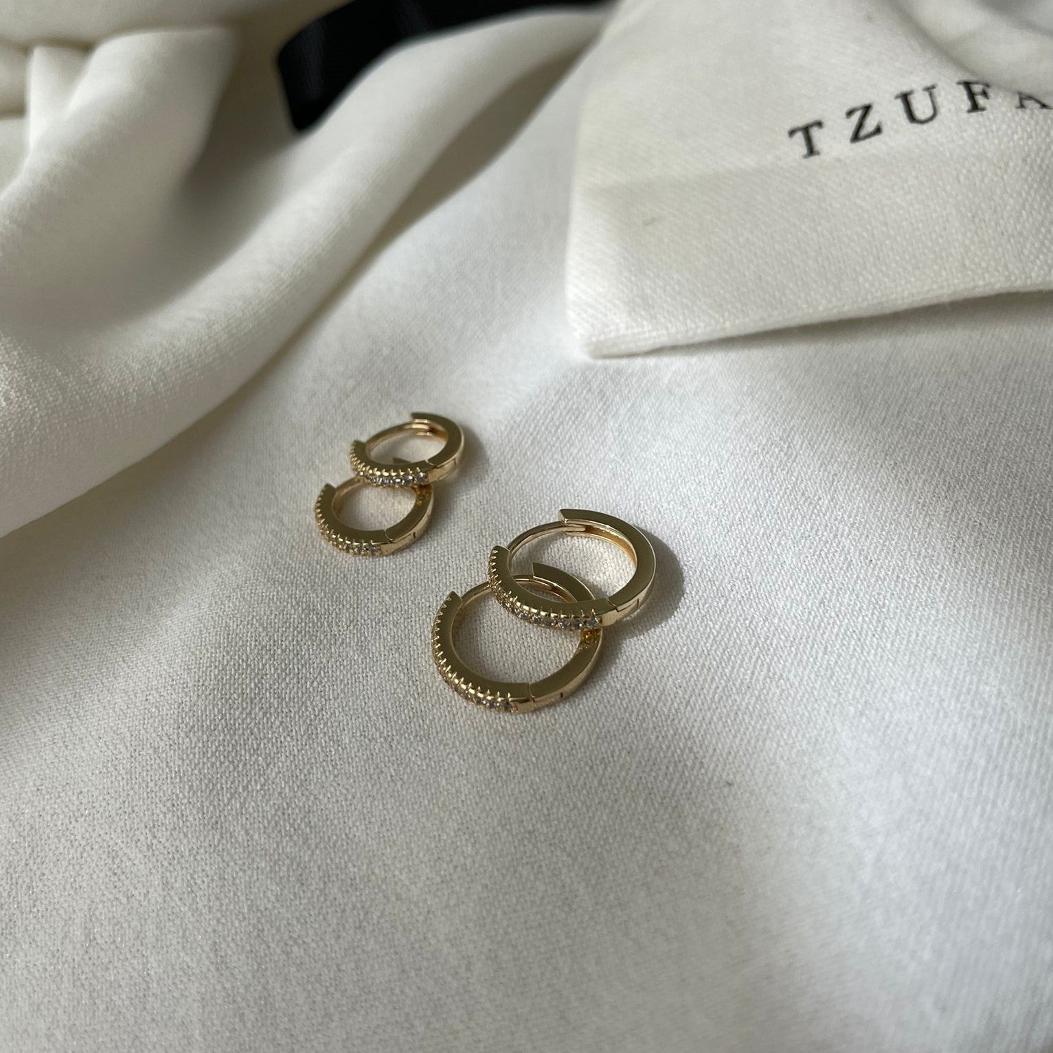 עגילי מלו מיני ציפוי זהב