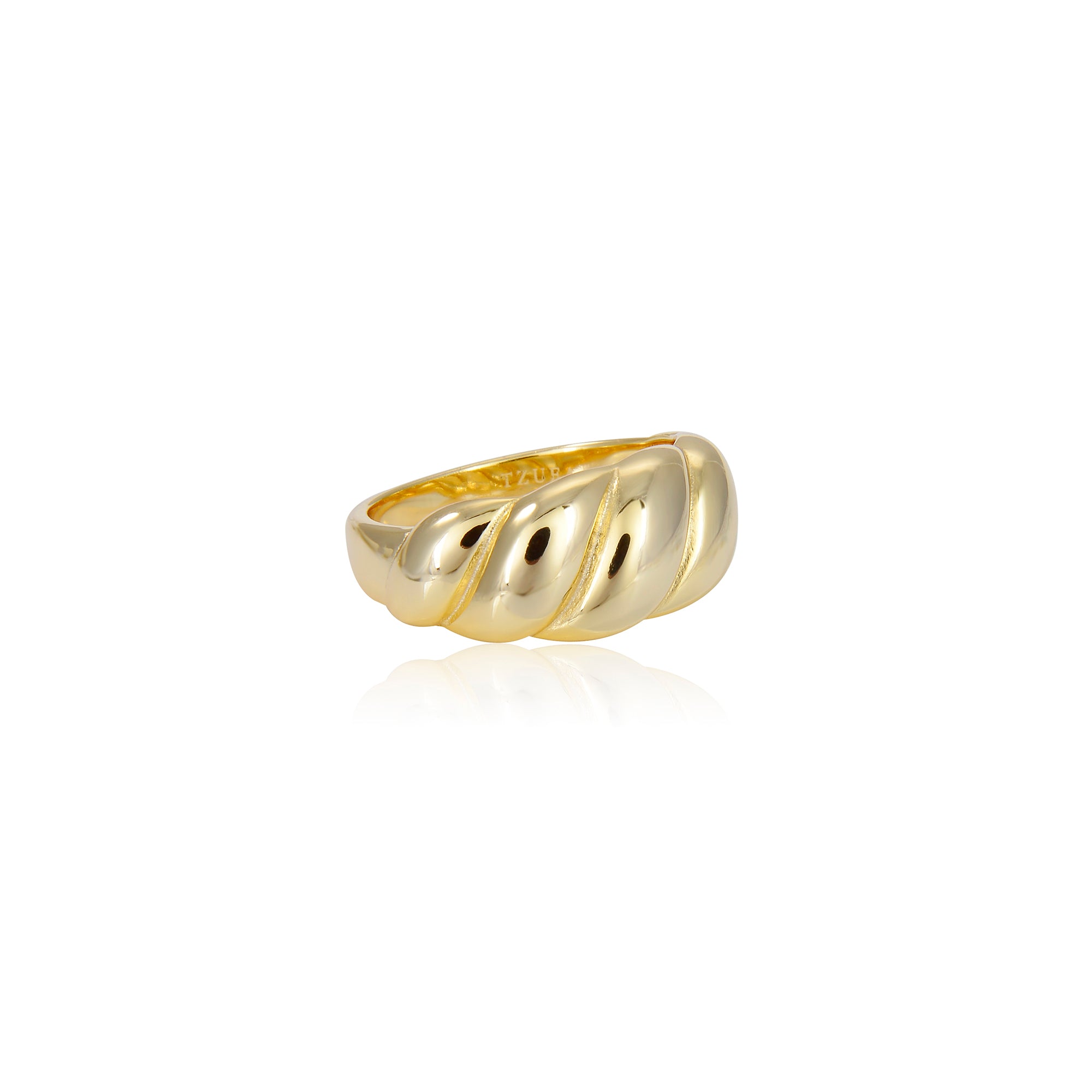 טבעת פלור ציפוי זהב