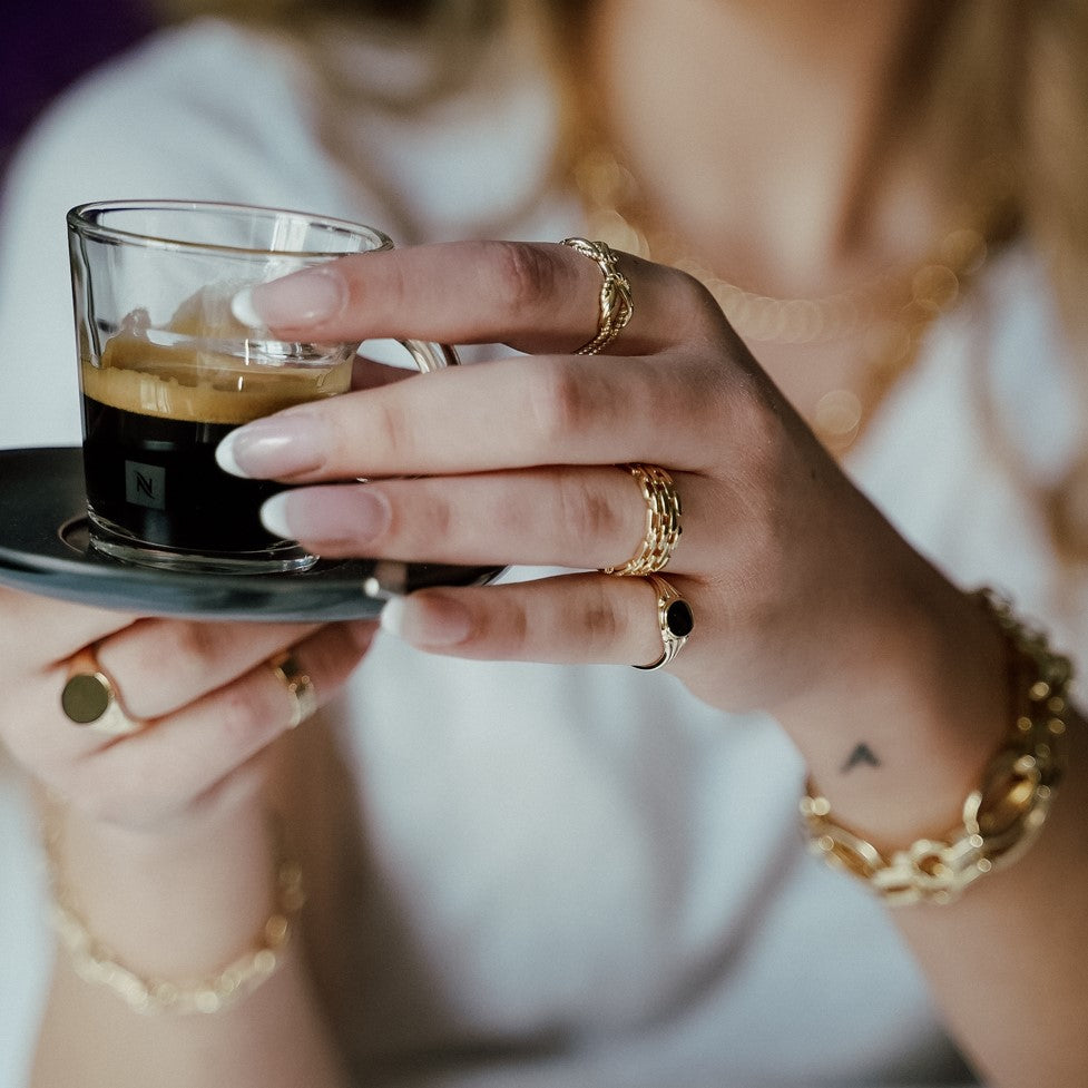 טבעת לורן ציפוי זהב