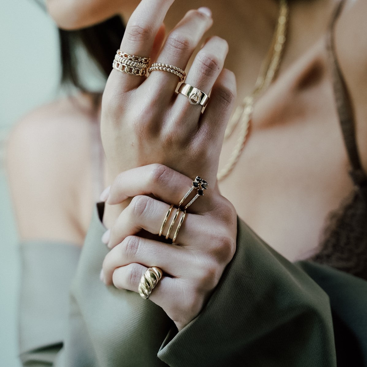 טבעת רנה ציפוי זהב