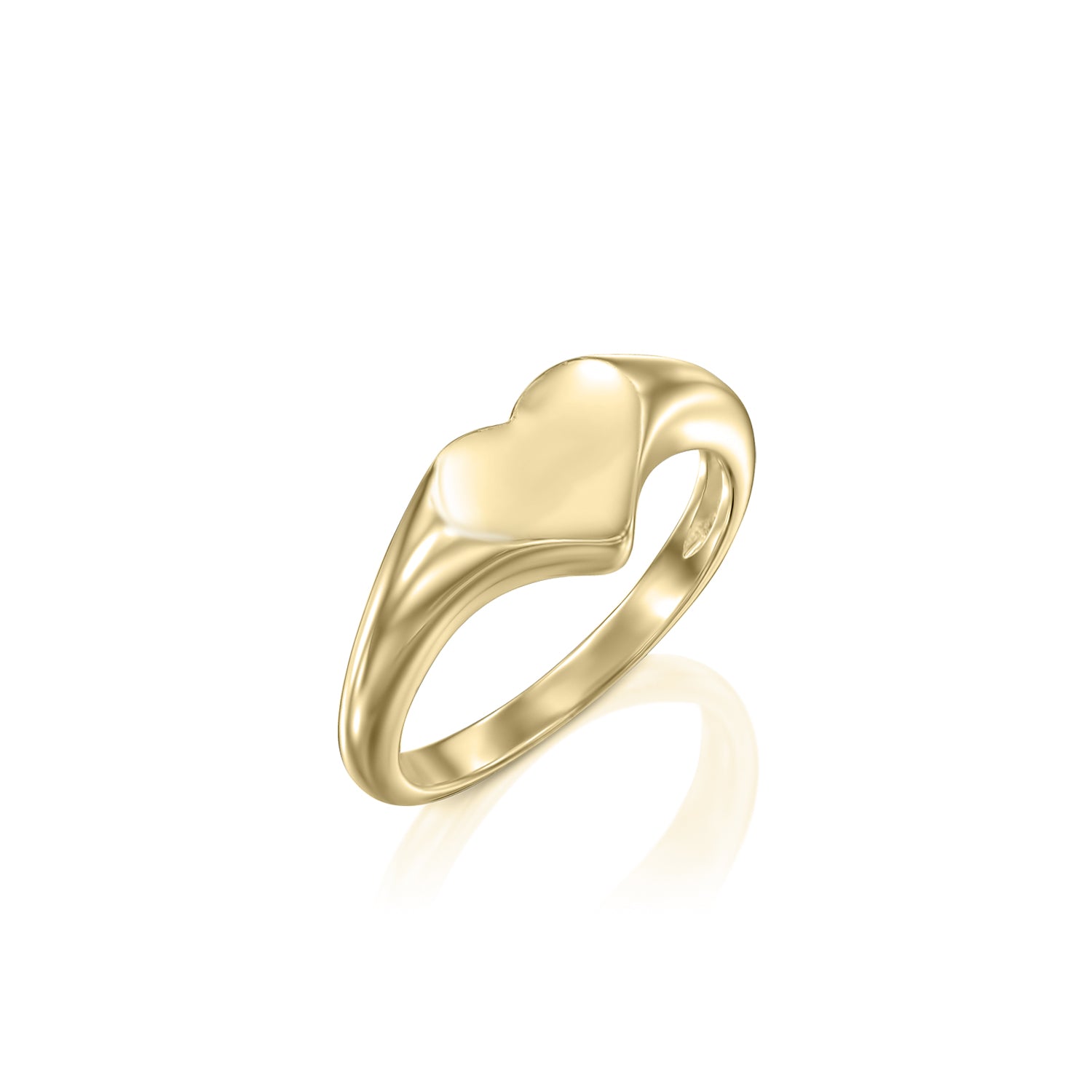 טבעת מיני אמור ציפוי זהב