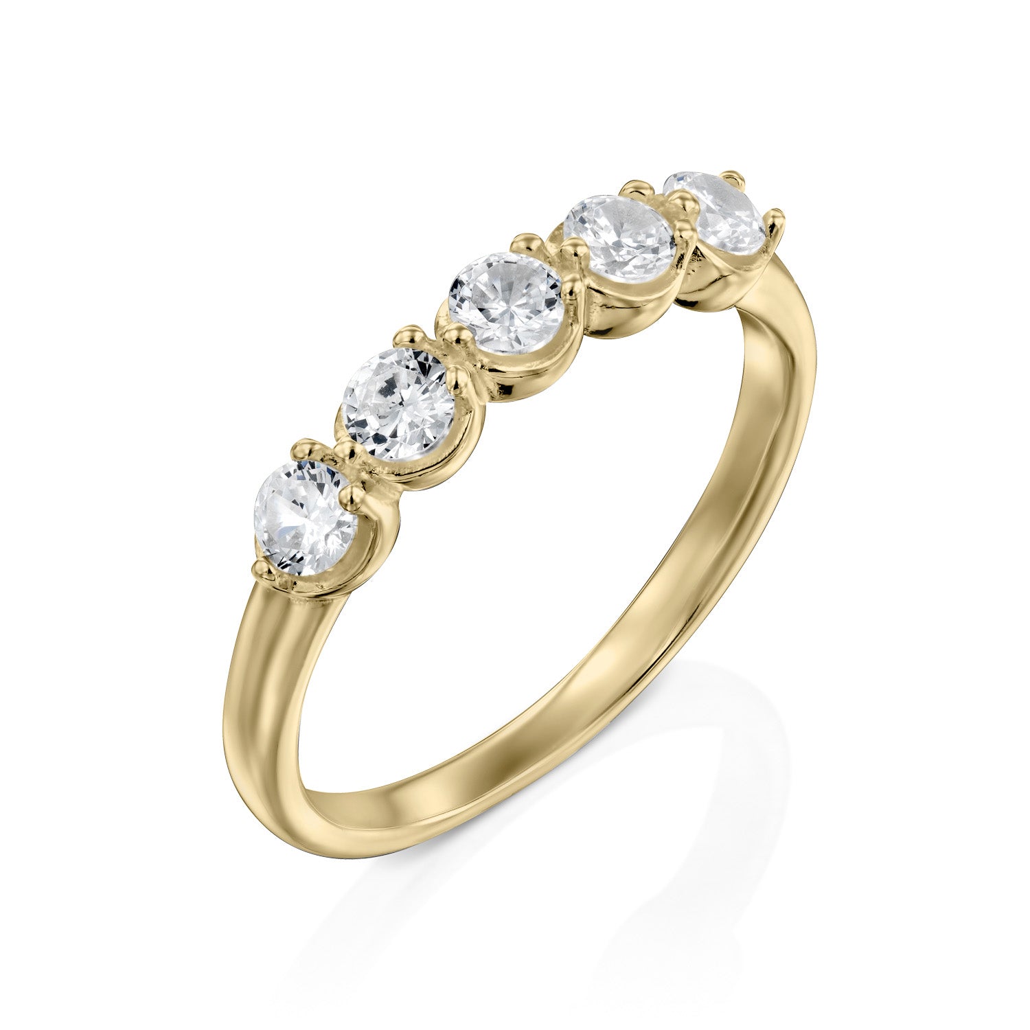 טבעת אמלי ציפוי זהב