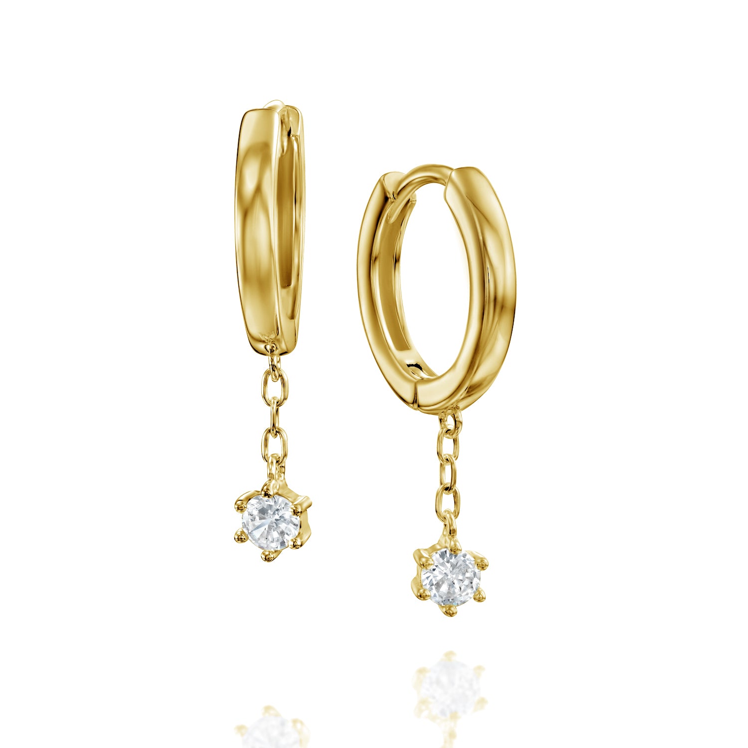 עגילי לירי ציפוי זהב