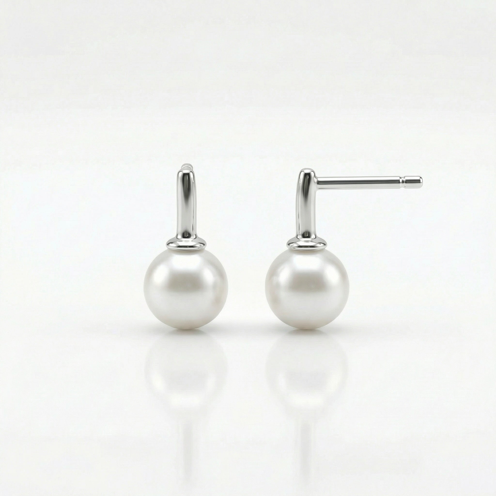 עגילי לומינה פנינה כסף 925