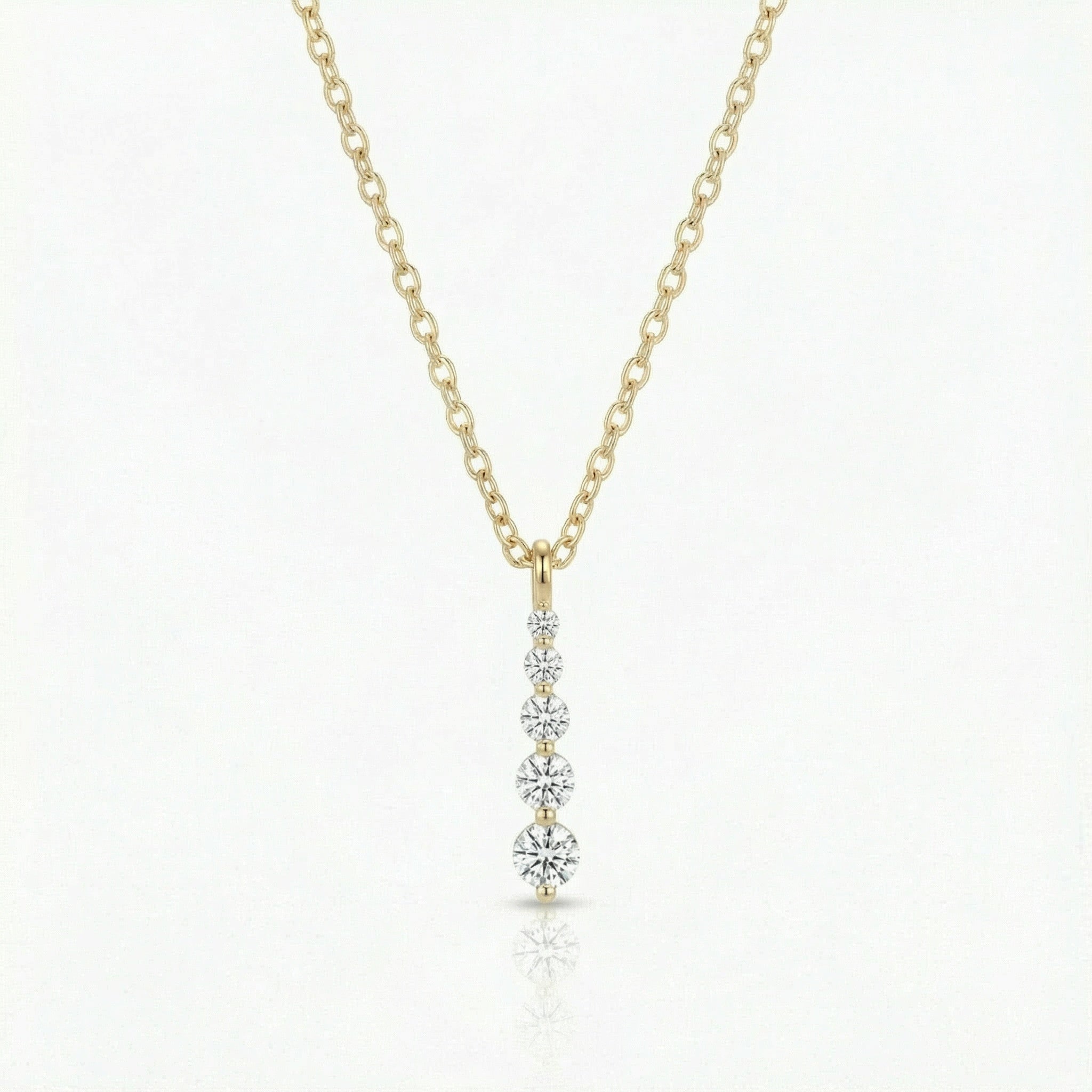 שרשרת אלינה זירקונים ציפוי זהב