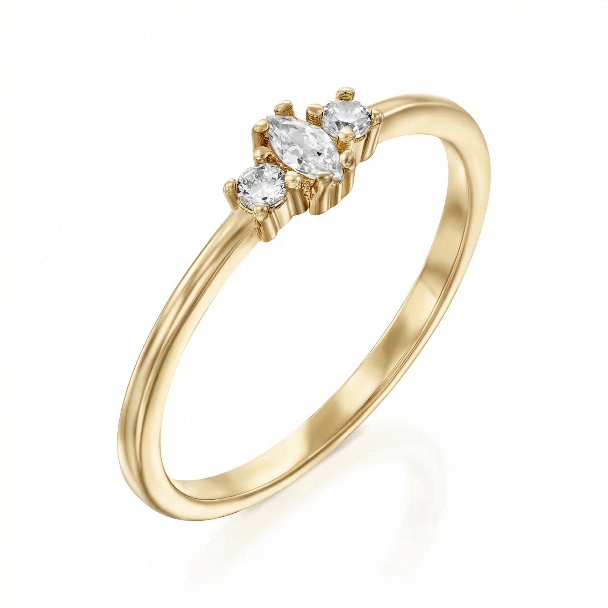 טבעת אלין ציפוי זהב