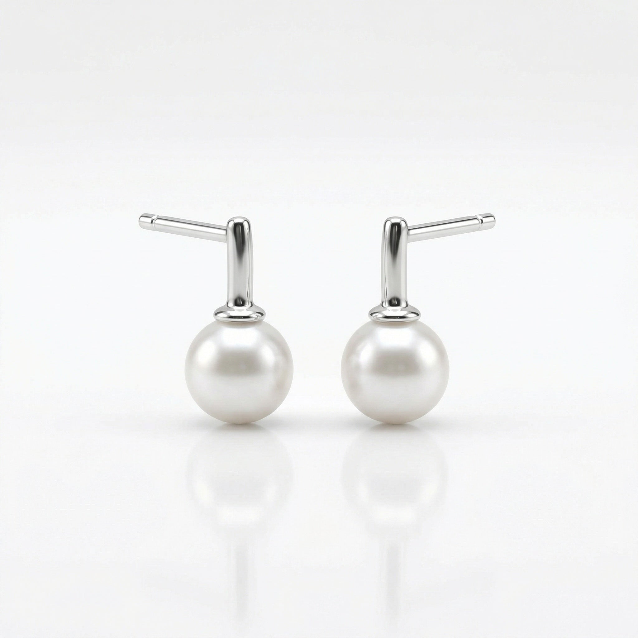 עגילי לומינה פנינה כסף 925