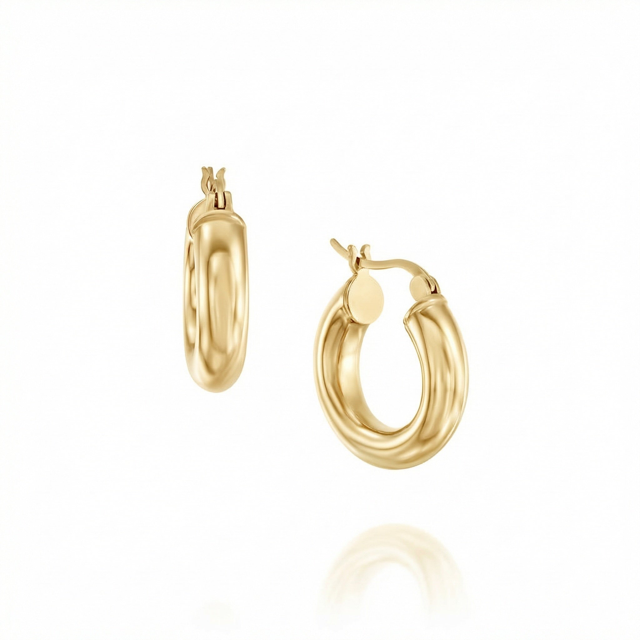 עגילי חישוק אמיליה (S) ציפוי זהב