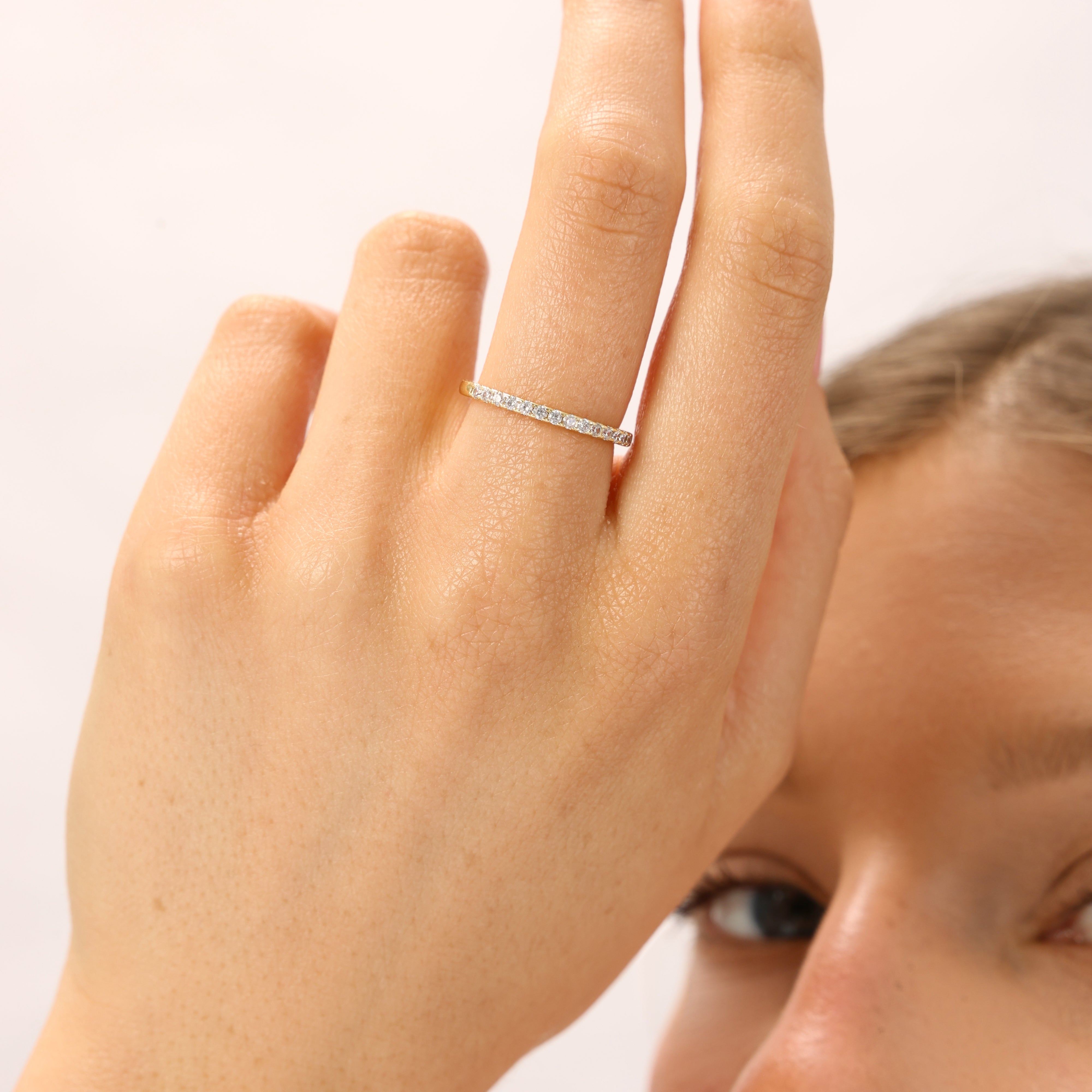 טבעת אמילי ציפוי זהב