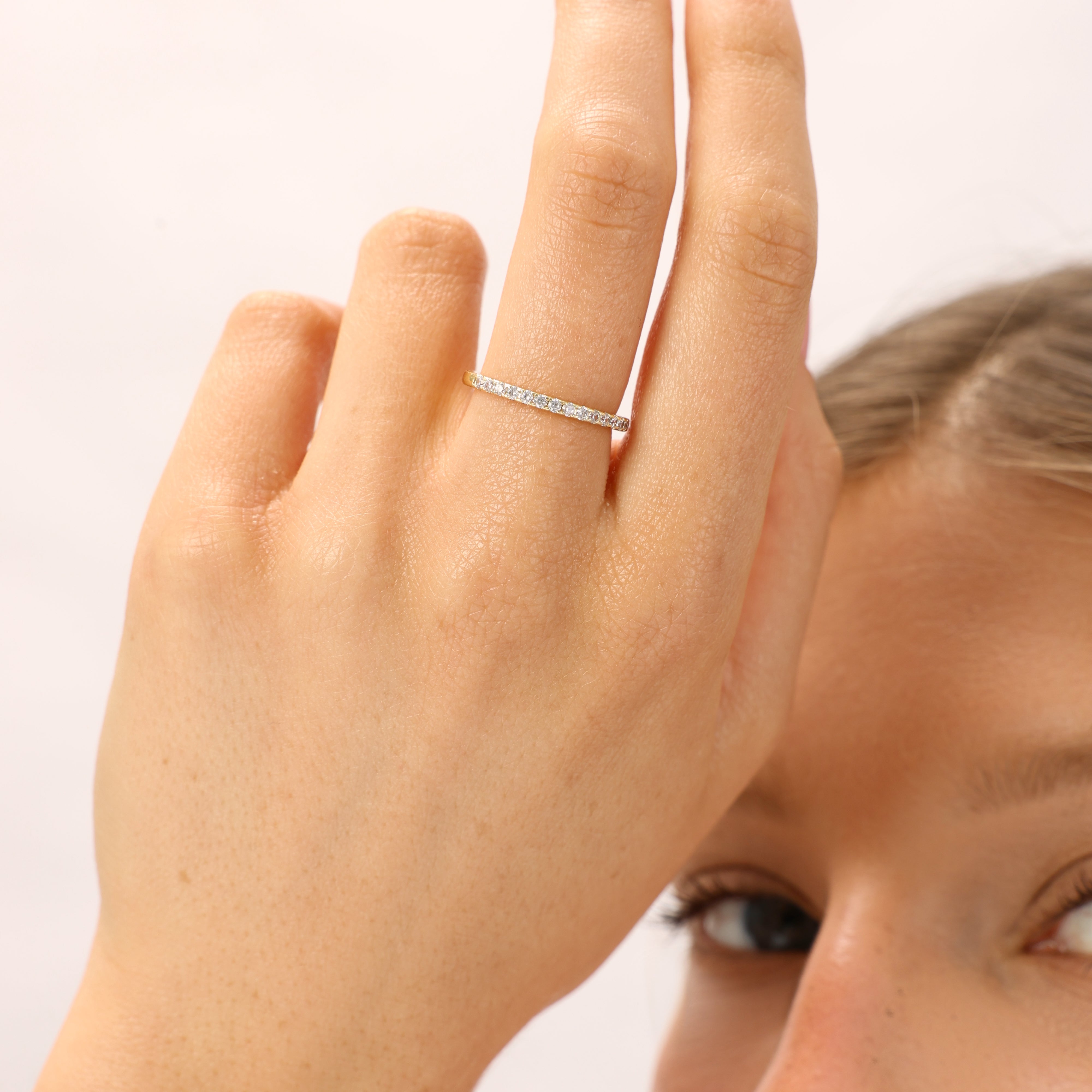 טבעת אמילי ציפוי זהב