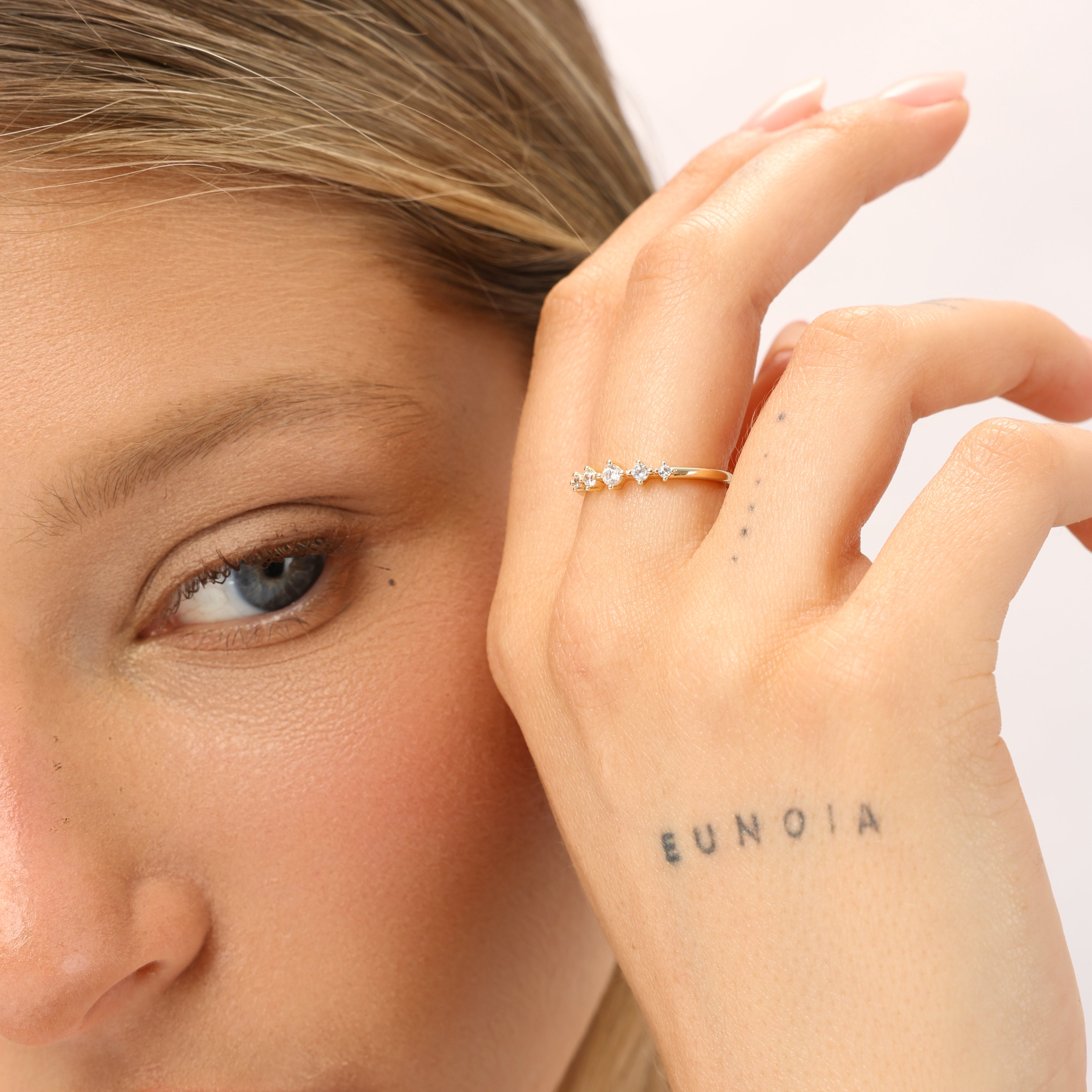 טבעת לומינה ציפוי זהב