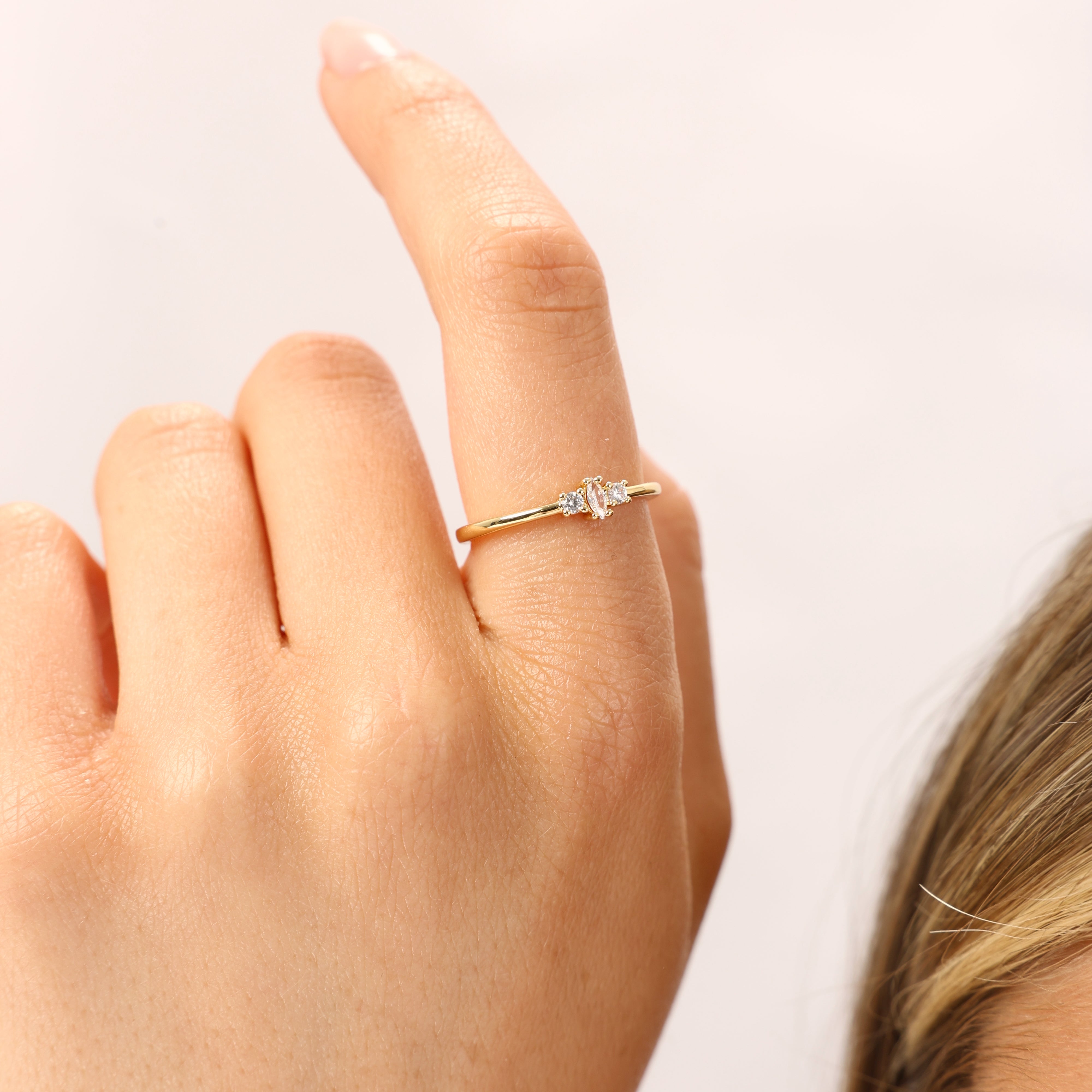 טבעת אלין ציפוי זהב