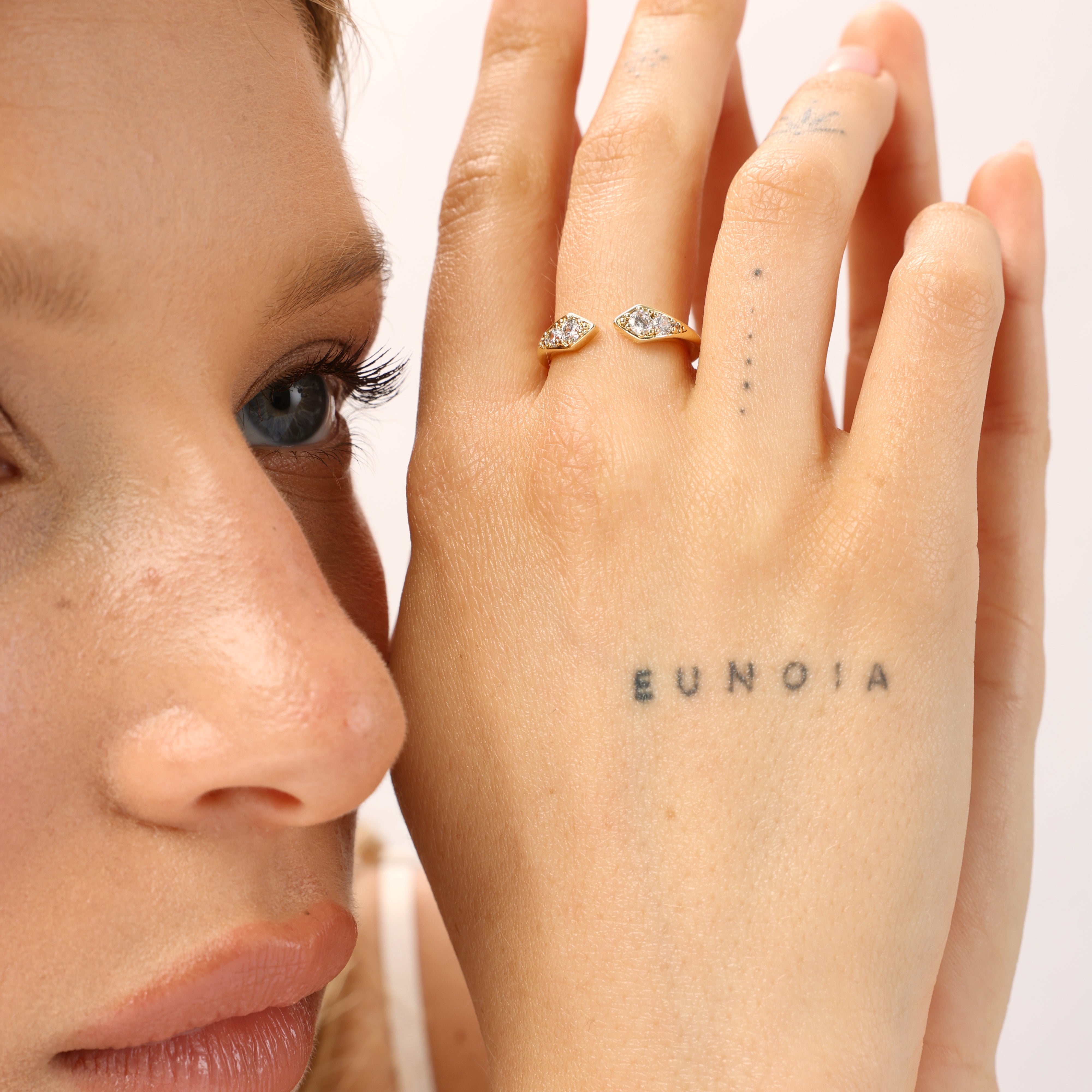 טבעת אריס ציפוי זהב