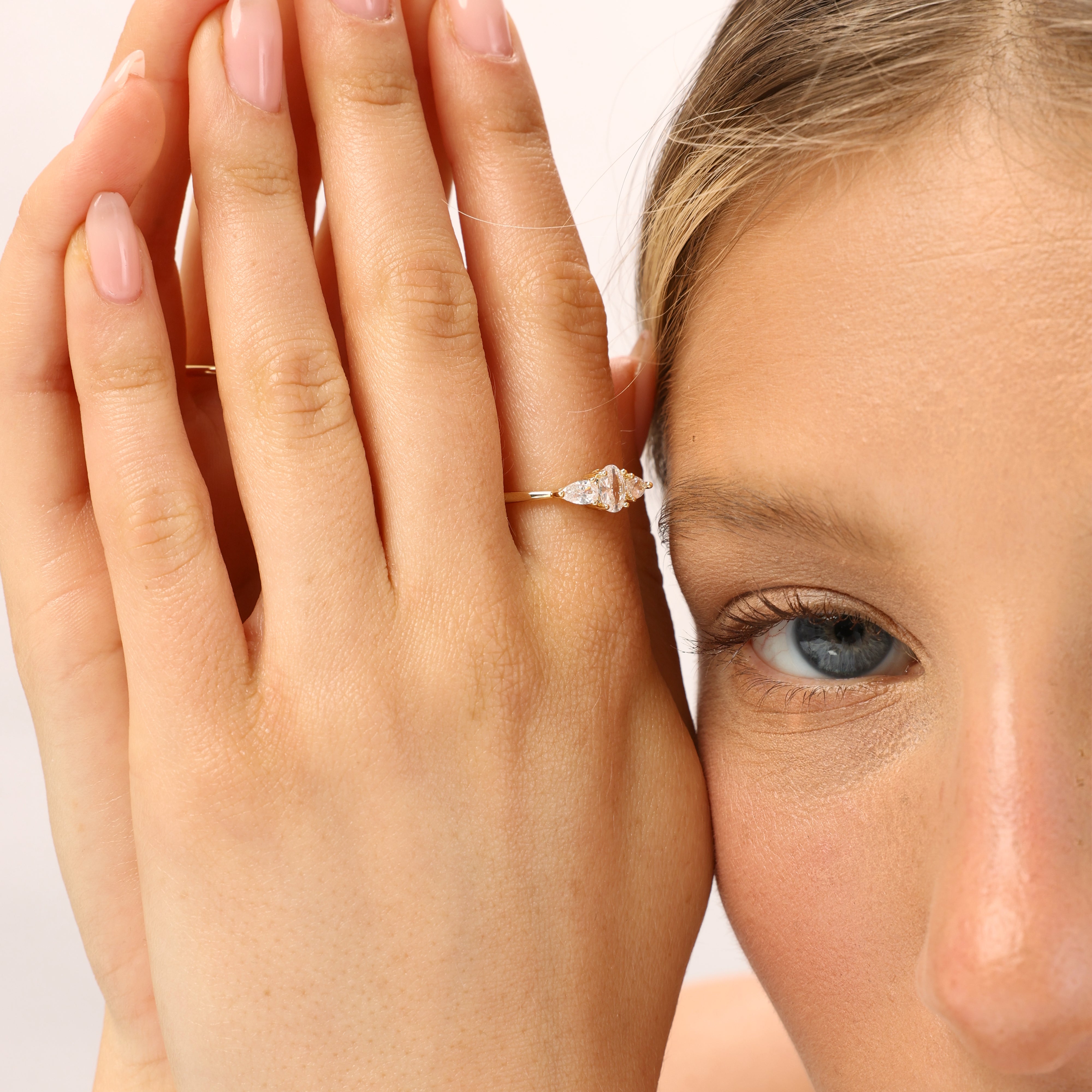 טבעת אוליביה ציפוי זהב