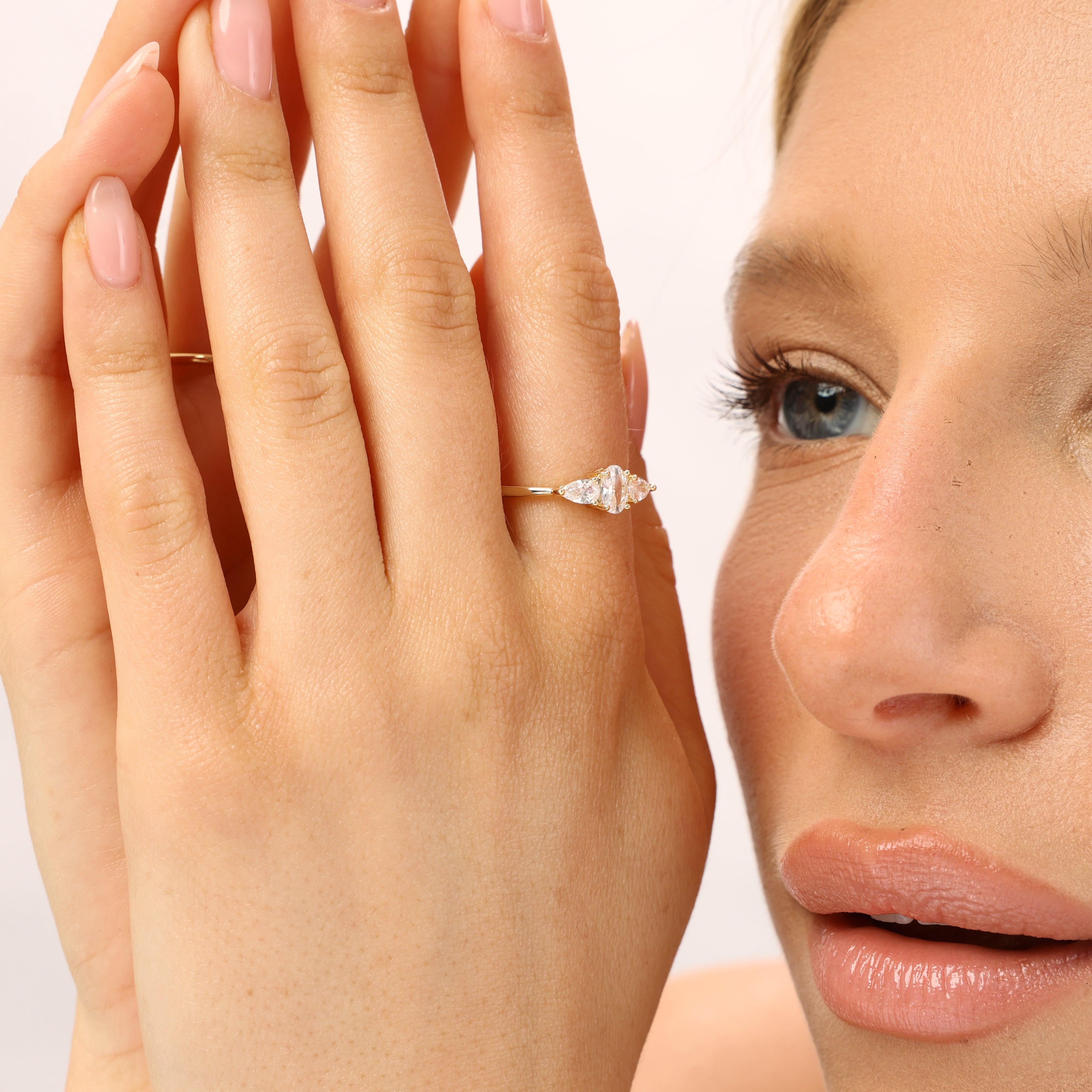 טבעת אוליביה ציפוי זהב