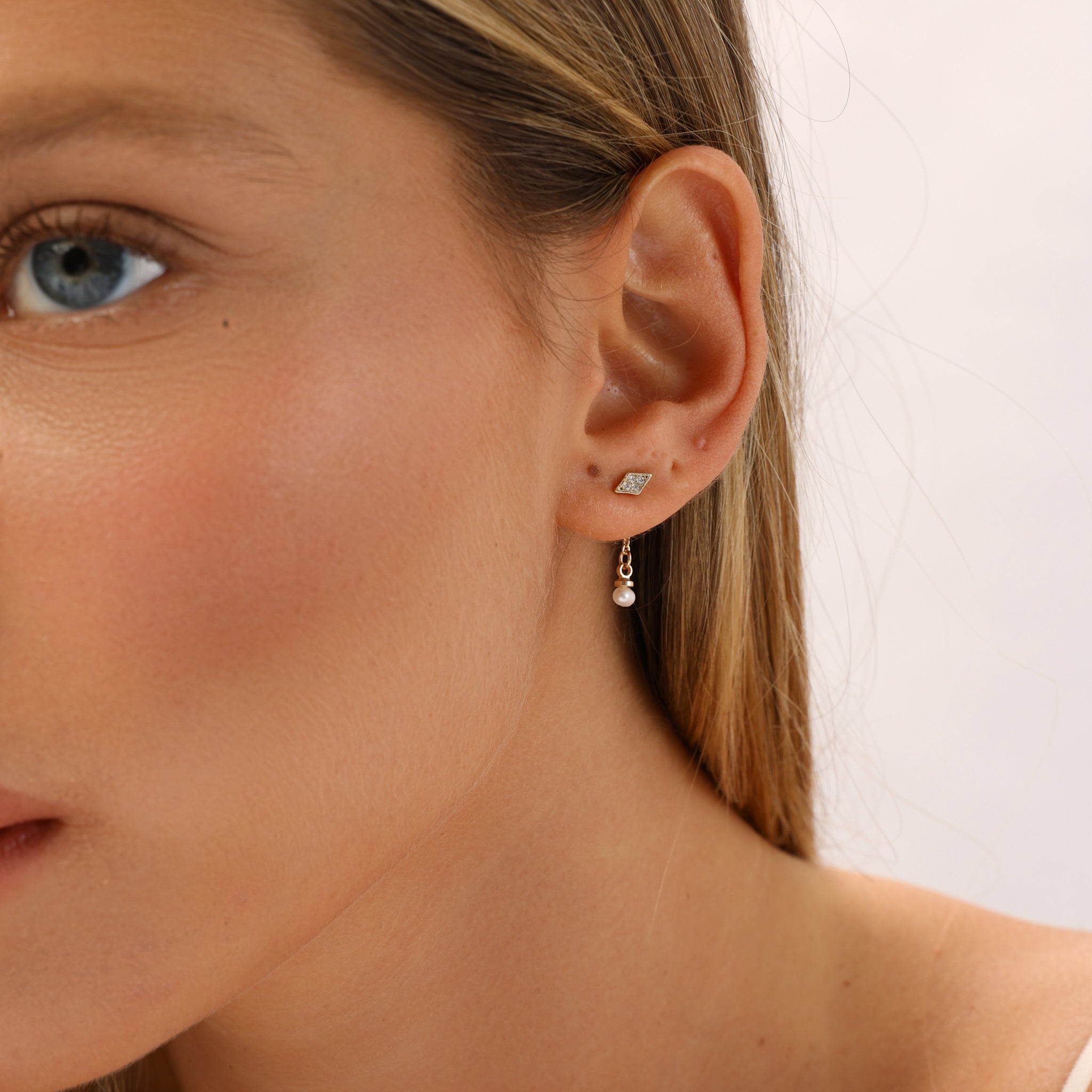 עגילי לידיה ציפוי זהב