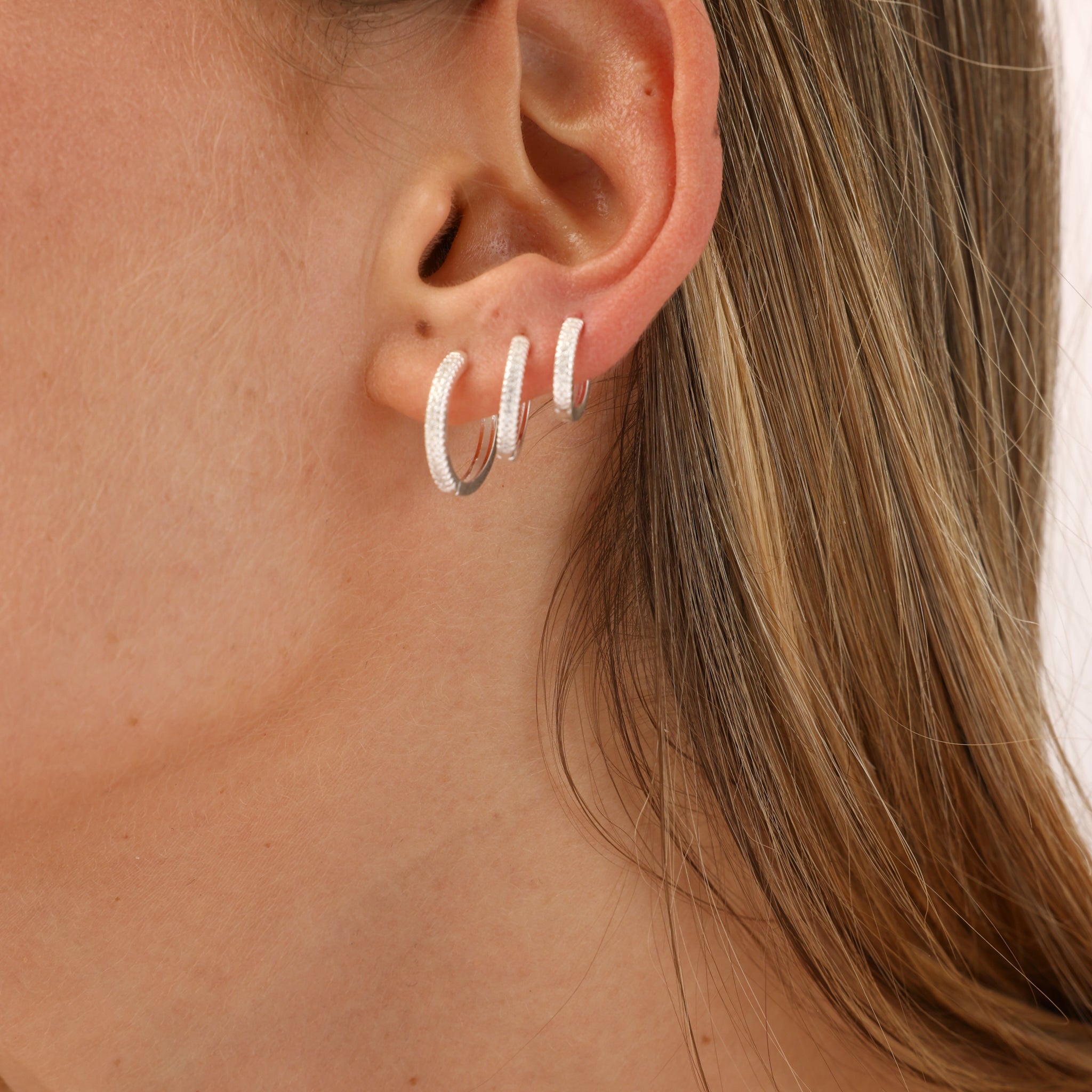 עגילי מלו כסף 925 M