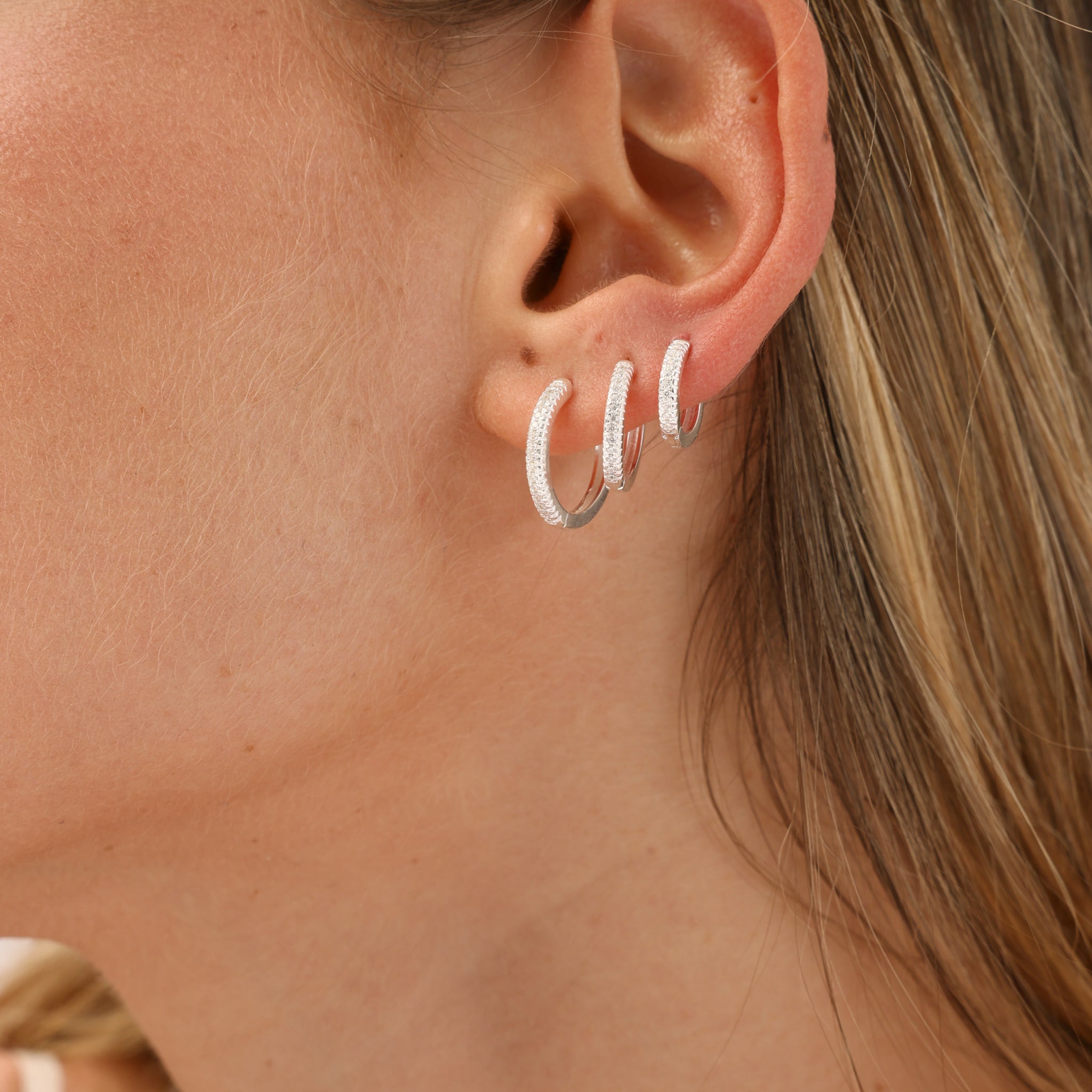 עגילי מלו כסף 925 S