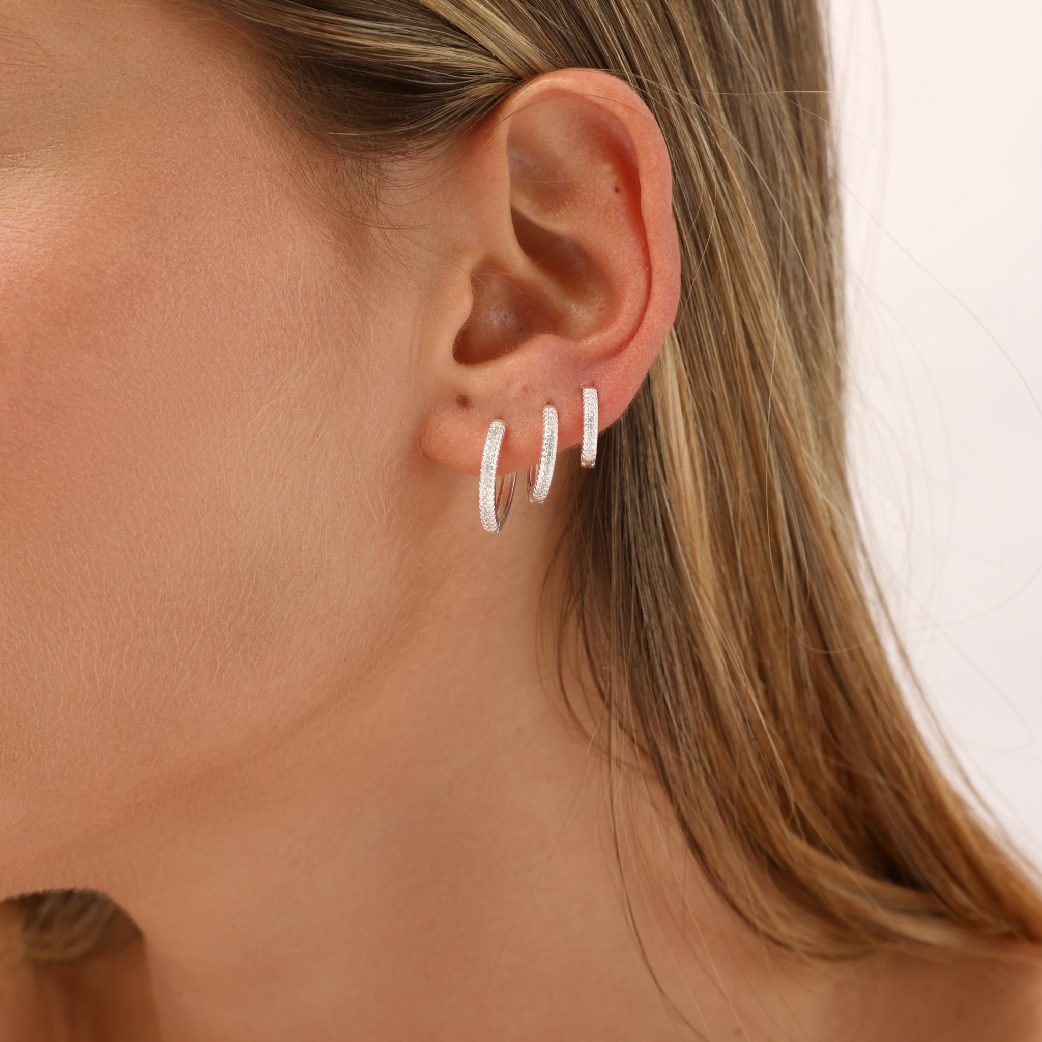 עגילי מלו כסף 925 S