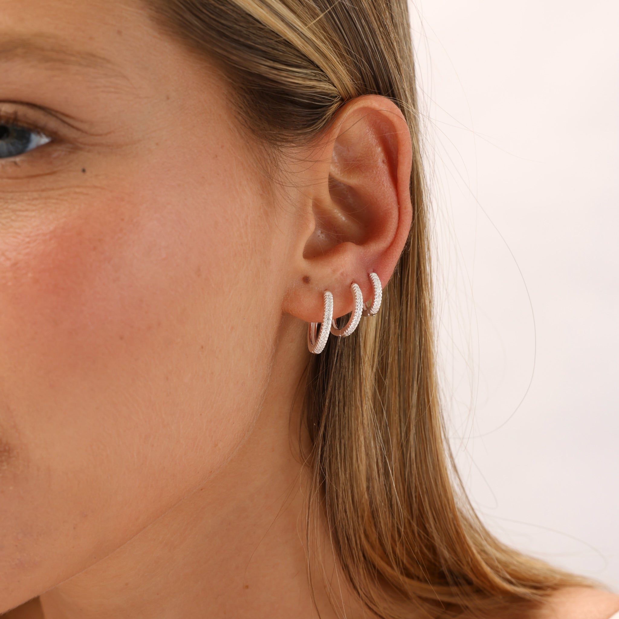 עגילי מלו כסף 925 S