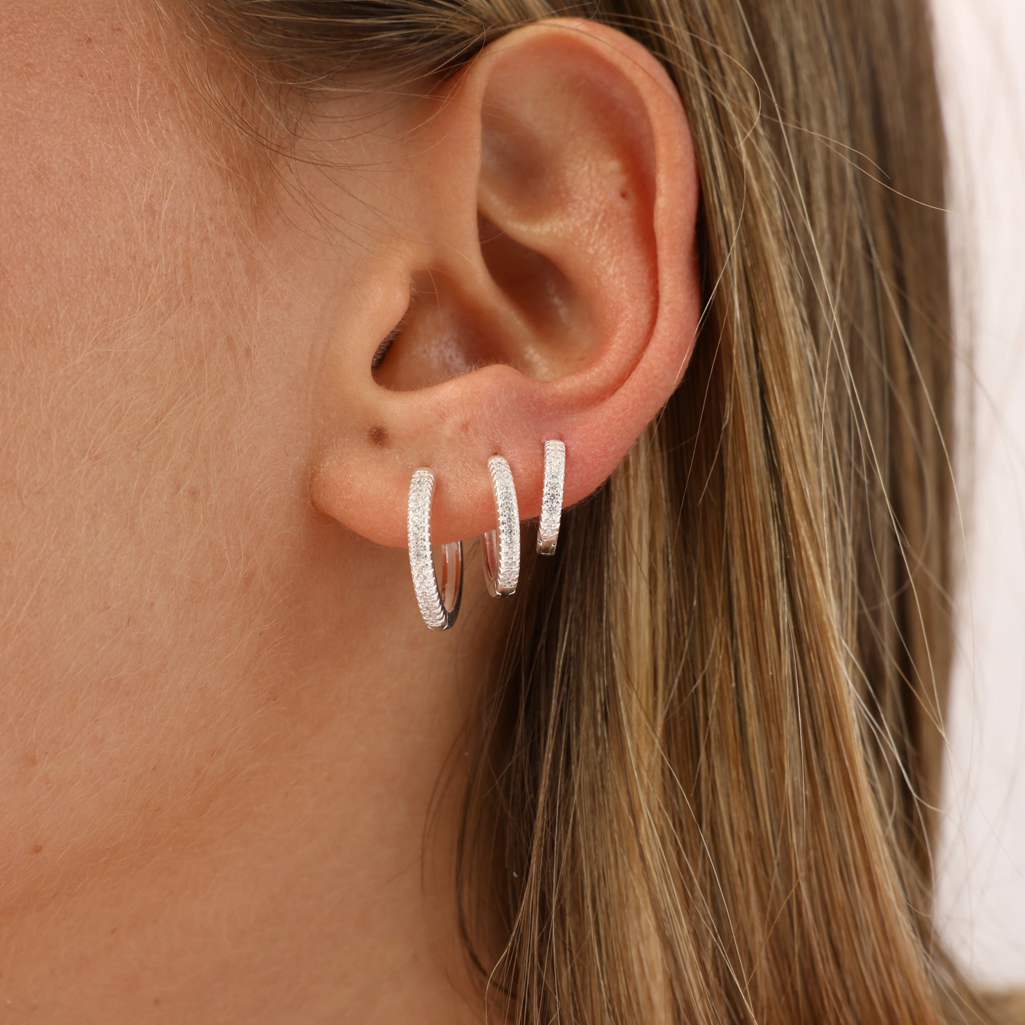 עגילי מלו כסף 925 S