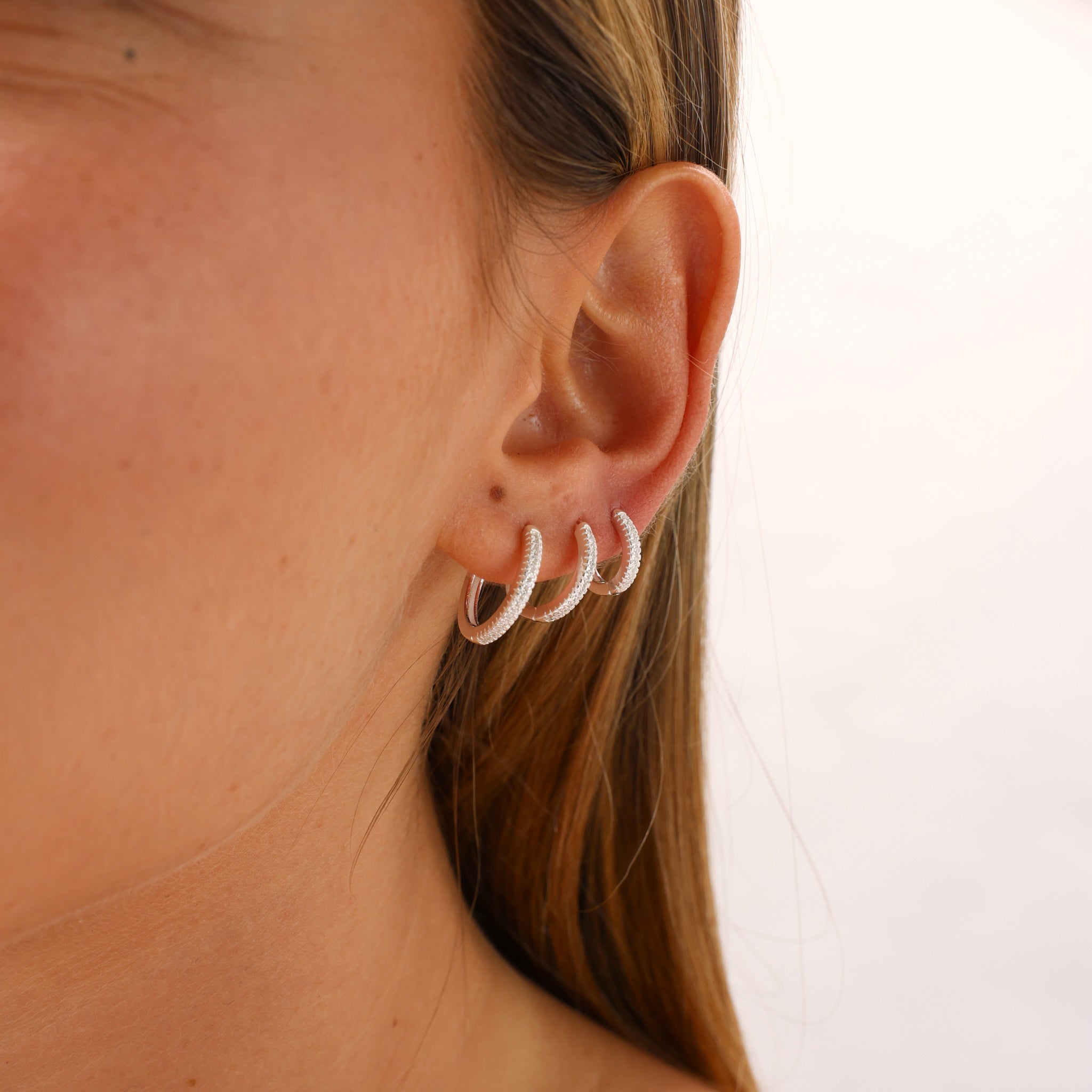 עגילי מלו כסף 925 M