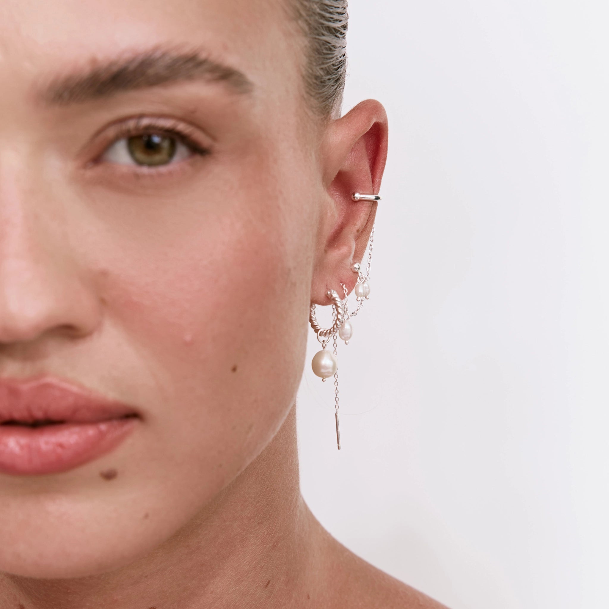 סט עגילי ג'ינה כסף 925