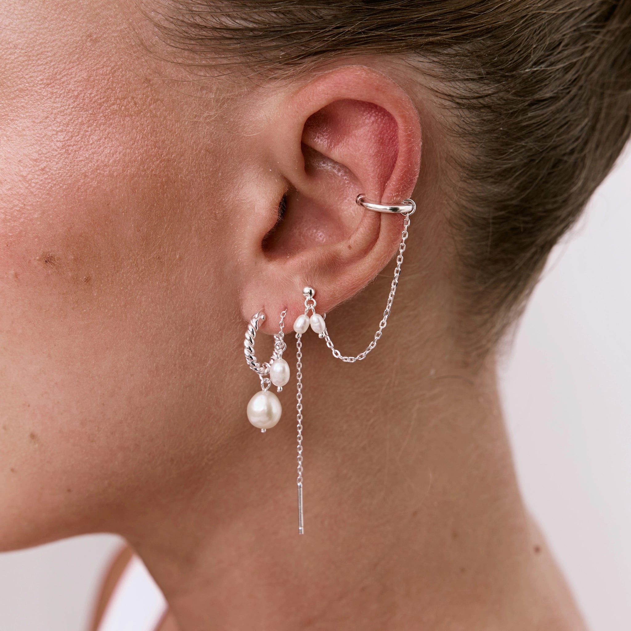 סט עגילי ג'ינה כסף 925