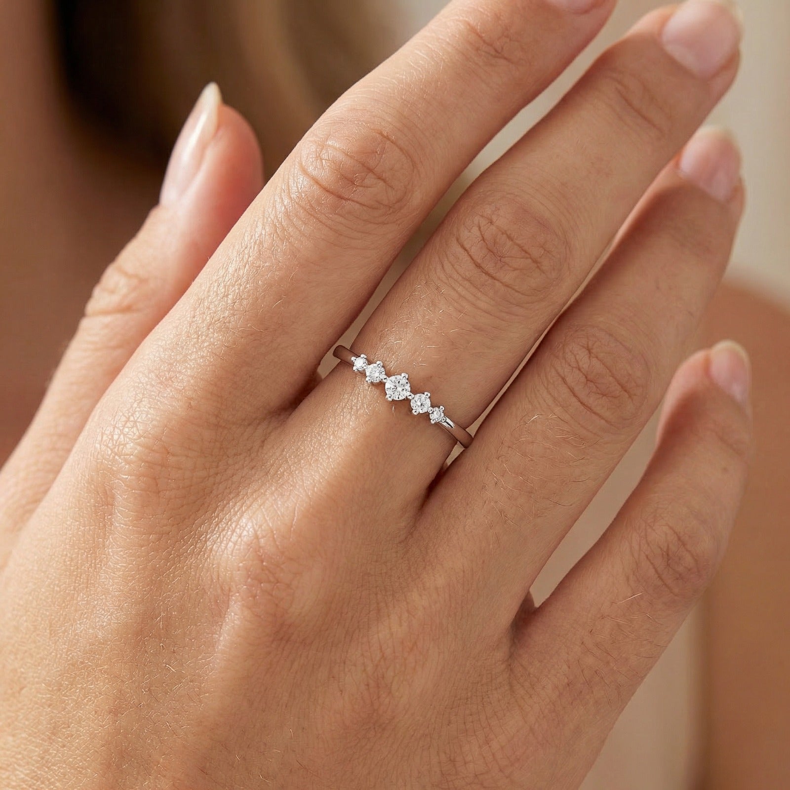 טבעת לומינה ציפוי כסף