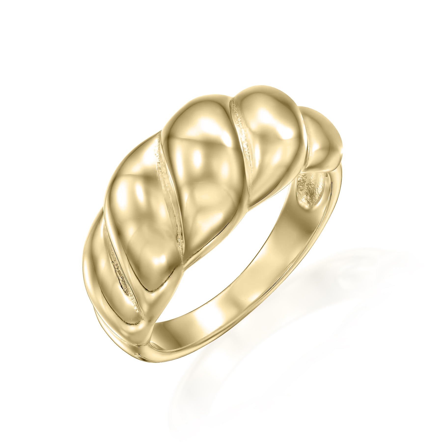 טבעת פלור ציפוי זהב